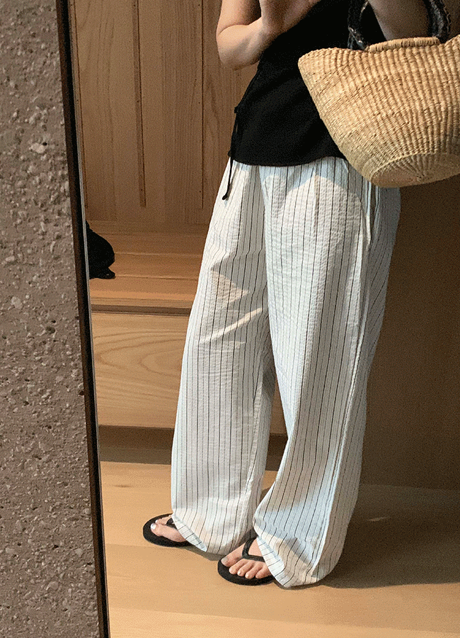 [시어서커] Village stripe pants (2color)
