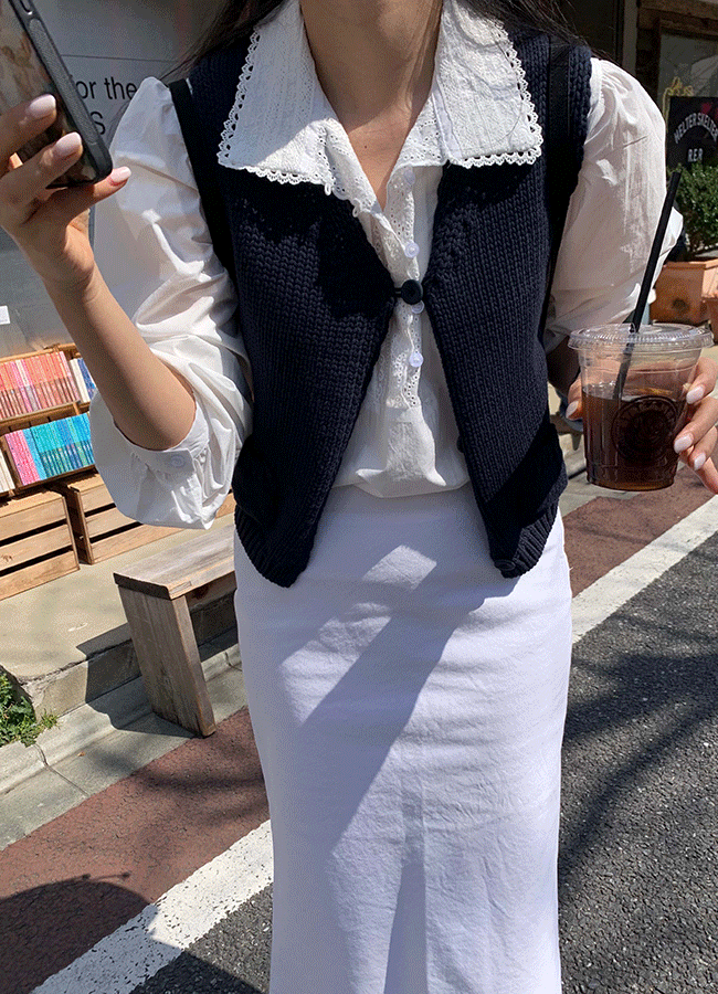 Bold knit vest (1color)